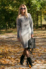 Woolen dress F579 color Grey