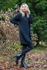 Loose wool dress F597 color Black