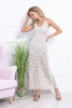 Maxi lace beach dress F707 color Ecru