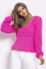 Sweter Chunky Knit z dekoltem V  F760