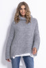 Loose sweater with a wide turtleneck F811 color Grey