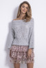 Sweater with a wider neckline F836 color Grey