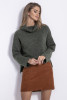 Oversized sweater with a wide turtleneck F837