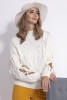 Sweater with cut-out sleeves F850 color Ecru