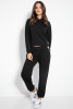 Hooded sweatshirt and trousers with prints F1076 color Black