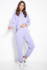 Hooded sweatshirt and trousers with prints F1076 color Purple