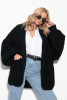 Oversized cardigan with pockets, Chunky Knit F1090 color Black