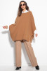 Wool poncho F1108 color Darkcarmel