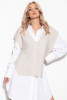 Elegant Women's Cashmere Vest F1122 color Ecru