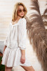 Summer set: blouse and short skirt F1199 color White