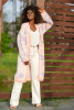 Long cardigan in colorful jacquard pattern F1239 color PARISPINK