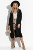 Long cardigan F1279 color Black