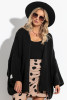 Loose short cardigan F1278 color Black