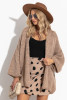 Loose short cardigan F1278 color Latte