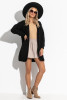 Simple braided cardigan F1283 color Black