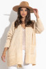 Simple cardigan with pockets F1272 color Beige