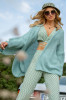 Loose short cardigan F1278 color Blue