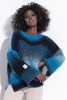 Loose multicolored wool sweater with wider sleeves F1356 color STORMSEA