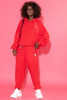 Tracksuit with a loose hoodie and comfortable pants with pockets F1401