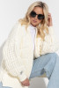 Cardigan Chunky Knit F1315 color Ecru