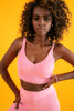 Knitted ribbed top with a shorter cut F1412 color babypink