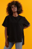 Oversized cotton blouse for women F1425 color Black