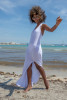 LONG SUMMER DRESS WITH OPEN BACK F1461 color White