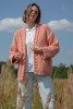 Classic cardigan with a thick weave F1470 color Peach