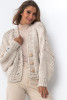 Short cardigan with a thick weave F1501 color Beige