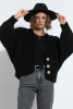 Short cardigan with a thick weave F1501 color Black