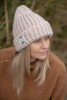 Chunky knit warm hat F1512 color Nude