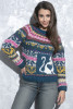 Warm jacquard cat sweater F1550 color STORMSEA