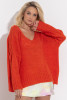 Delicate oversize V-neck sweater  F1309