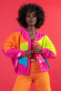 Colorful oversized cotton cardigan F1645