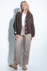 Oversized cardigan with a button fastening F1705 color Espresso