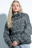 Woolen sweater with a thick weave F1717 color Grey