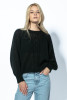 Light seamless alpaca wool sweater F1732 color Black