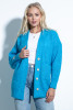 Button-up cardigan F1695 color Blue