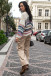 Light oversized striped sweater F1311