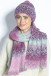 COLORFUL ALPACA WOOL HAT AND SCARF SET F1758