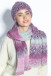 COLORFUL ALPACA WOOL HAT AND SCARF SET F1758