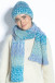 COLORFUL ALPACA WOOL HAT AND SCARF SET F1759