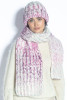 WOOL HAT AND SCARF SET WITH A CHUNKY KNIT F1768