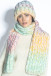 WOOL HAT AND SCARF SET WITH A CHUNKY KNIT F1766