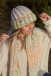 WOOL HAT AND SCARF SET WITH A CHUNKY KNIT F1766