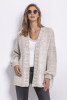 Loose woolen cardigan F759 beige