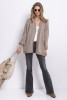 Loose-fit cardigan with delicate lace F763 mocca