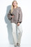 Sweter z grubymi warkoczami CHUNKY KNIT F780 mocca