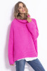 Loose sweater with a wide turtleneck F811 sweetpink