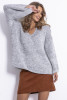 Loose sweater with wide sleeves F815 grey